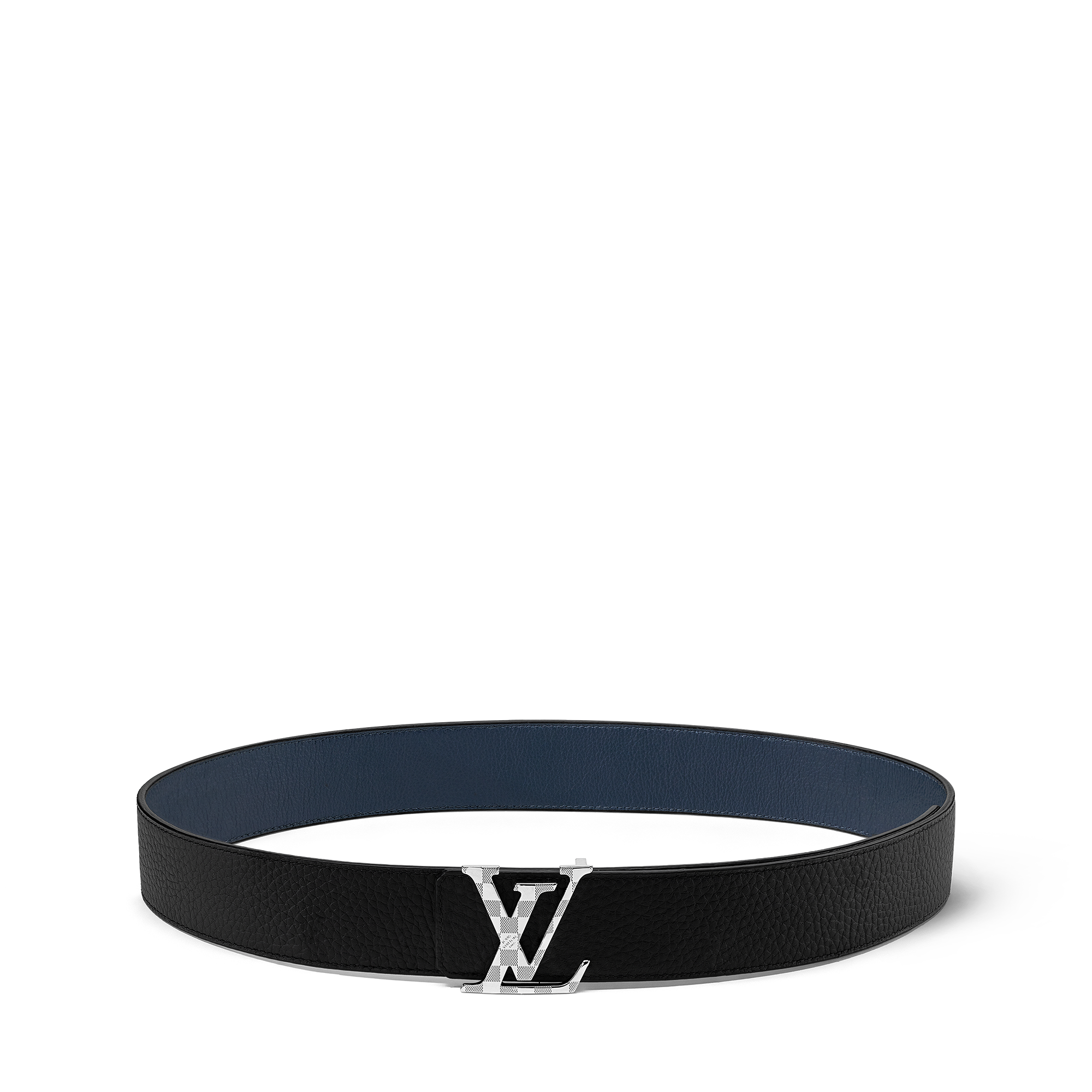 LV Damier 40MM Reversible Belt - Luxury Other Leathers Blue